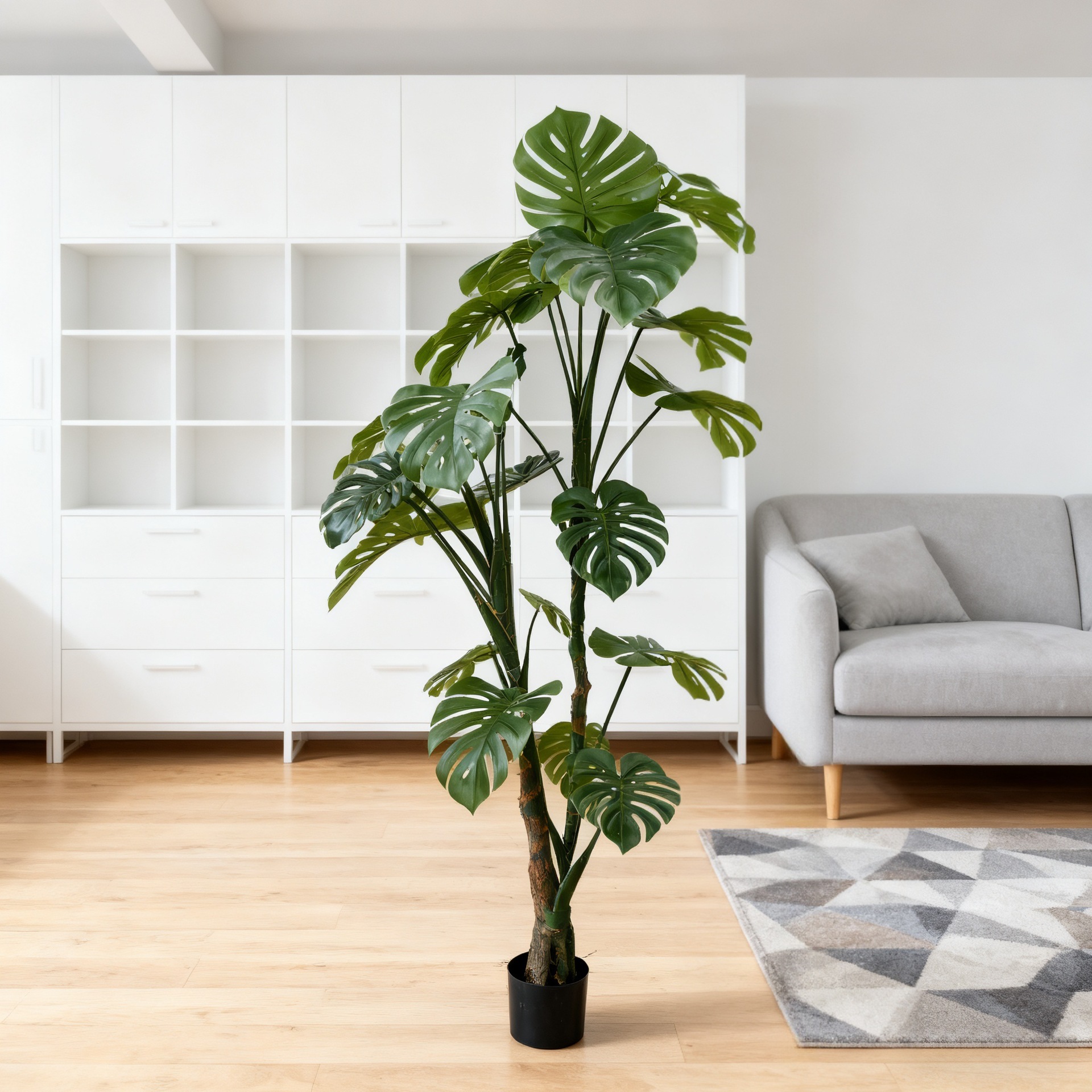 轻奢龟背竹绿植客厅室内名宿家具家居大型装饰假植物装饰落地摆件