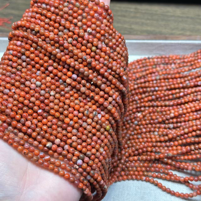 Cuerpo de hierro natural semiacabado, semiacabado, granos de mijo DIY, cuentas de pulsera, collar de cuentas separadoras con perlas rojas y esmeraldas