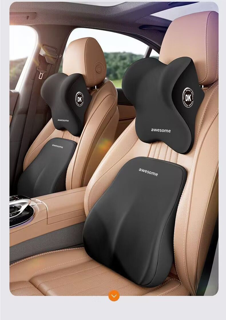Carefully Selected Memory Foam Car Headrest and Neck Pillow, Special Lumbar Support Set for Car Use, Lumbar Support Seat Pillow Wholesale