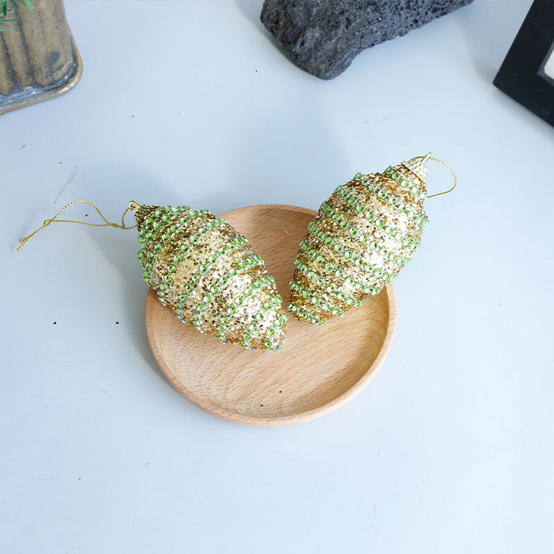 exportación de comercio exterior decoraciones navideñas tipo oliva colgante de bola de Navidad árbol de Navidad colgante diseño de ventana