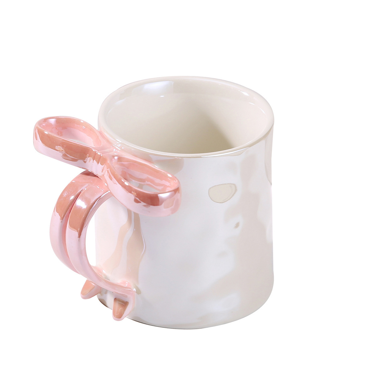 Taza de Cerámica con Moño Esmaltada Resistente a Altas Temperaturas para Hogar
