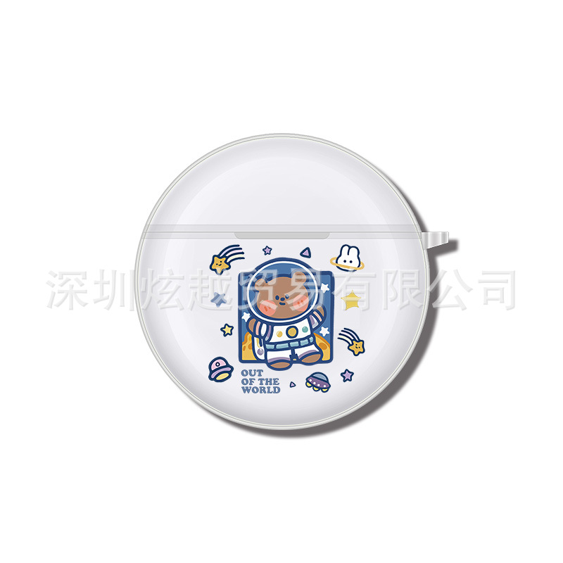 Adecuado para Lenovo HT38 funda protectora auricular Bluetooth caso PRO6 transparente suave caso airposs6 patrón de impresión en color