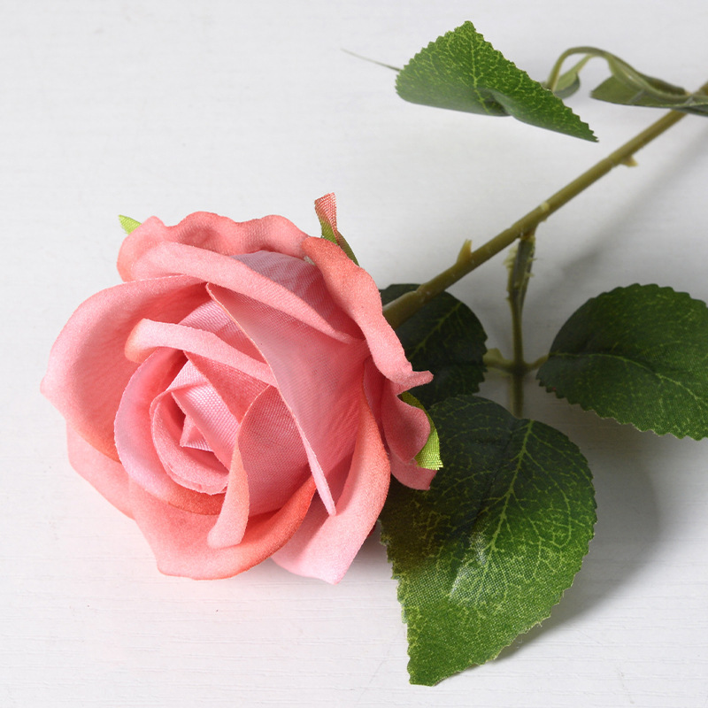 模造ベルベットバラ一本造花人工花ウェディングホームバレンタインデー装飾高級感花束壁|undefined