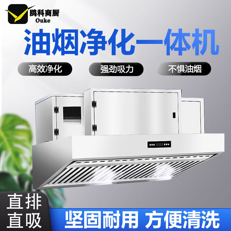 油烟净化一体机商用饭店专用大吸力排烟罩低空排放环保无烟净化器