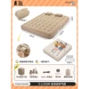 [Three people - 25cm thickened] Fully automatic filling and deflation-free 5 pieces set (with peach leather velvet inflatable pillow)