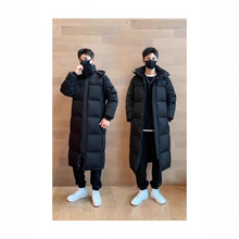 黑色棉服男超长款过膝加厚大码冬季2025新款情侣宽松爆款中戏外套