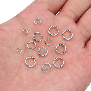 Handmade DIY jewelry accessories without fading stainless steel original opening ring closed pendant connection ring single ring O ring