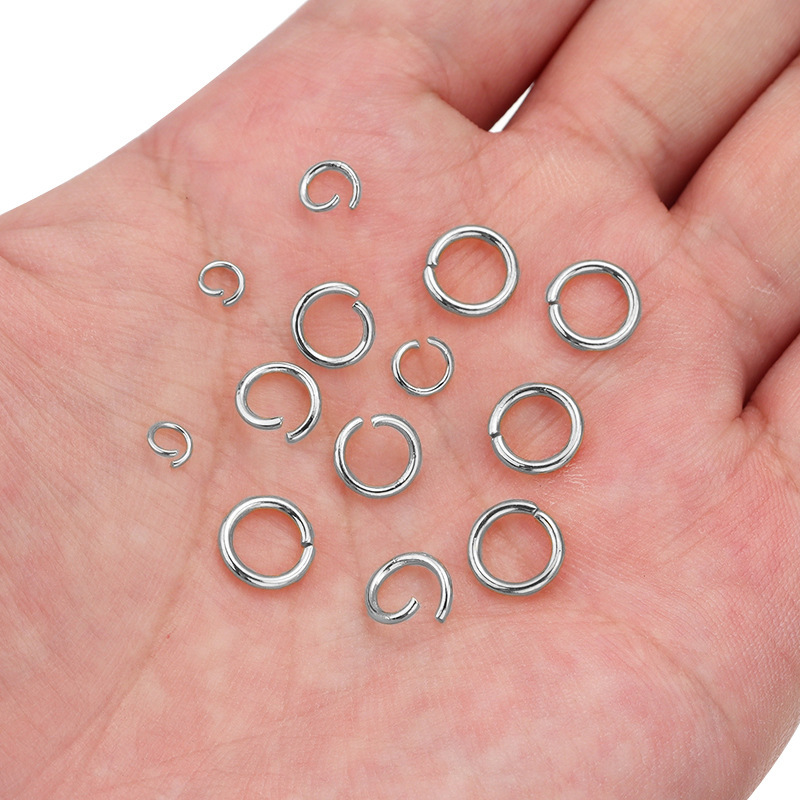 Handmade diy jewelry accessories colorfast stainless steel natural open ring closed pendant connecting ring single ring O ring