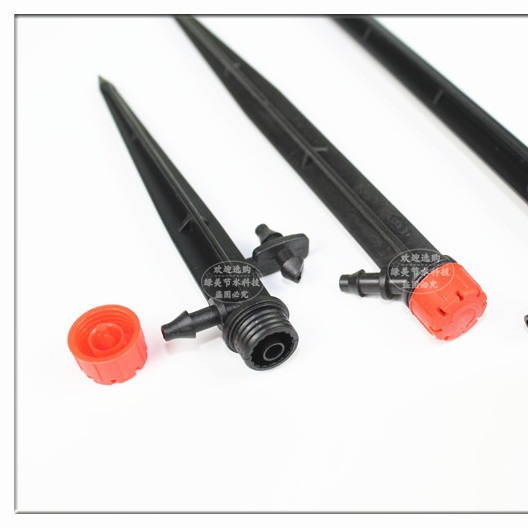 18 cm 8 agujeros ajustables rojo sombrero suelo enchufe boquilla de doble gancho balcón maceta de árboles frutales riego de raíces de micro-rociado riego por goteo