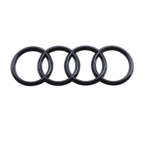 Suitable for FAW Audi four-ring A3A5A4LA6LQ5Q7 mid-grid tail mark, front and rear mark, black modified car mark