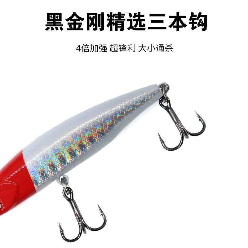 6 Colors Sinking Minnow Fishing Lures Hard Plastic Minnow Baits Bass Trout Fresh Water Fishing Lure
