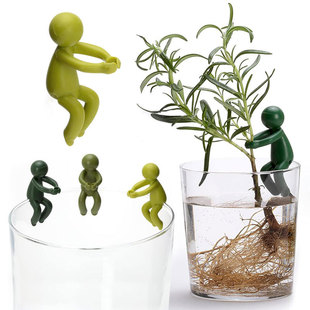 Cross-border cute little man plant support hydroponic plant support fixed cup along plant cultivation little man fixed position