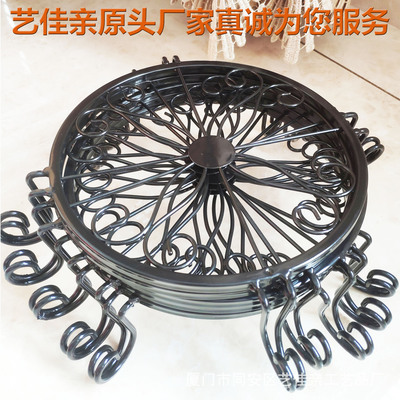 铁艺花盆支架底座欧式客厅阳台落地花盆架子室内办公桌单盆花盆架|ru