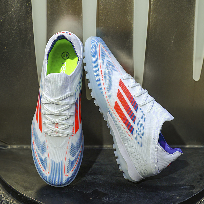 Zapatos de fútbol para hombre, mujer y niños, zapatos de entrenamiento TF con tacos resistentes al desgaste, para escuela primaria