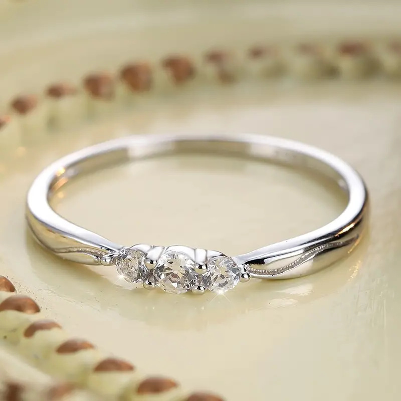All Seasons Season Women's Gender Plating Design 925 Sterling Silver Geometric Rings 925 Sterling Silver Rings