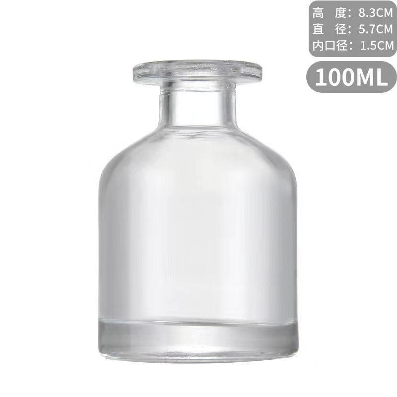 Vientre grande; Botellas desnudas transparentes de 100 ml 80 / Caja