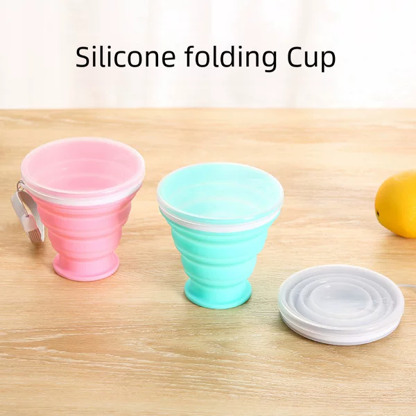 Outdoor Sports Silicone Water Cup, Portable Foldable Cup for Business Trips, Travel Multifunctional Retractable Mouthwash Cup, Small Water Cup