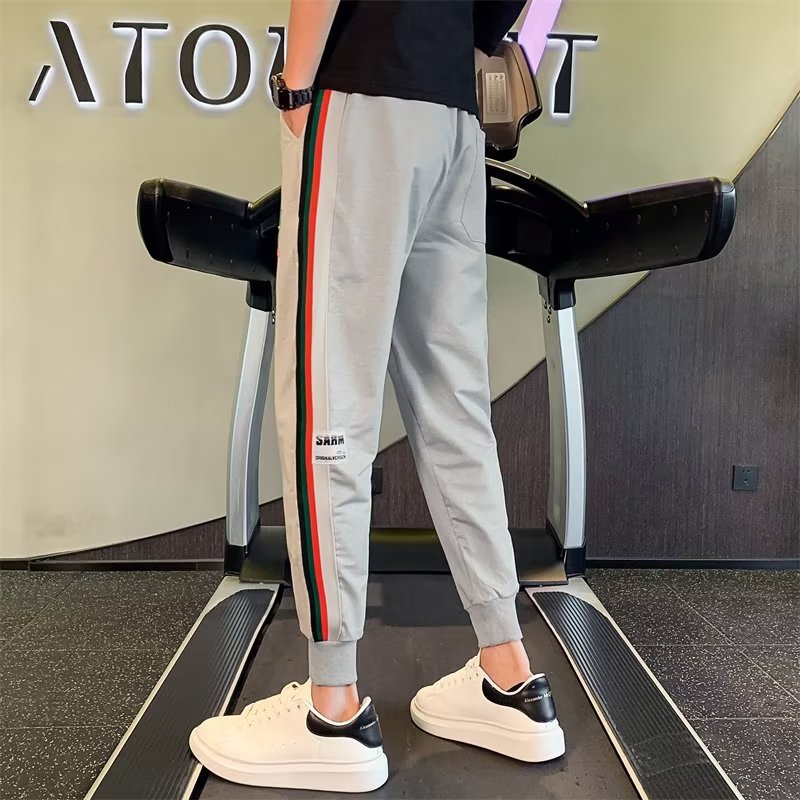Pizza Shuai Fried Street Elastic Slim 2023 Spring and Autumn New Small Foot Harun Pants Fashion -- Printable Tiktok Face_voghion.com