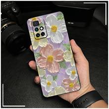 适用小米手机壳新款质感油画花潮流硅胶纯色可爱个性情侣软壳女