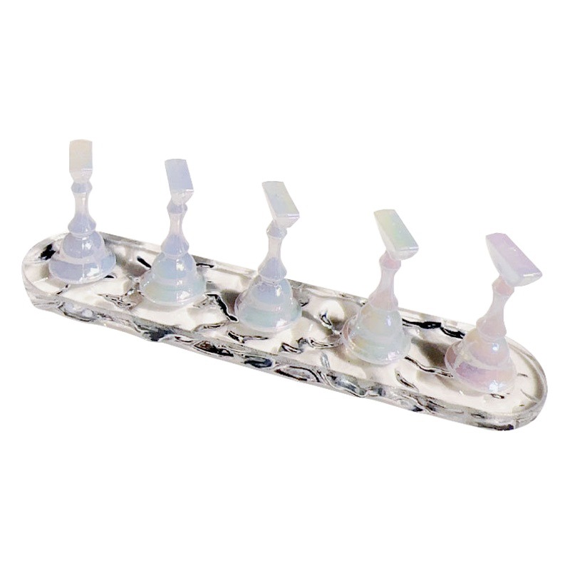 Pantalla base de práctica de uñas soporte de dedo titular de uñas palo de uñas tarjeta de color desgaste uñas especial titular de uñas herramienta de la joyería