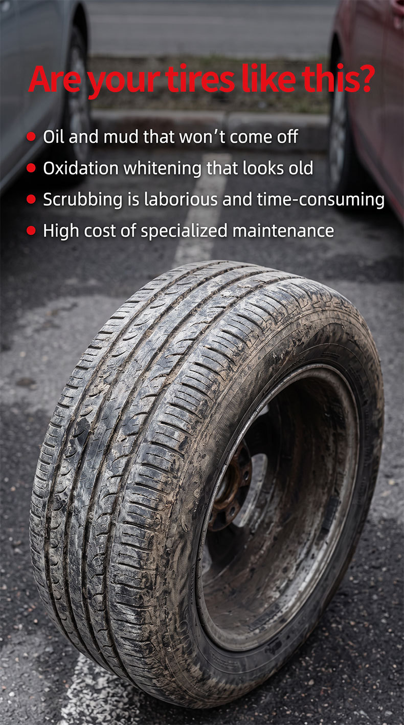 Car Tire Shine Agent, Tire Wax, No-Wash Cleaning, Stain Removal, Long-Lasting Polishing, Maintenance and Refurbishment Agent, Anti-Aging, Cross-Border