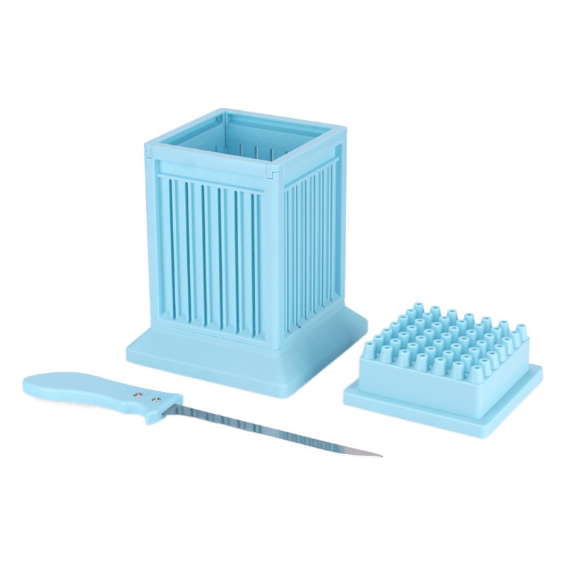 Máquina de carne al por mayor herramientas de barbacoa, 49 cuerdas de máquina de carne azul y verde, pinchos, pinchos, artefactos