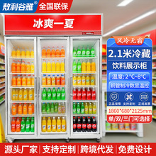 冷藏展示柜单双三开门饮料展示柜商用冰柜冰箱超市啤酒保鲜柜立式