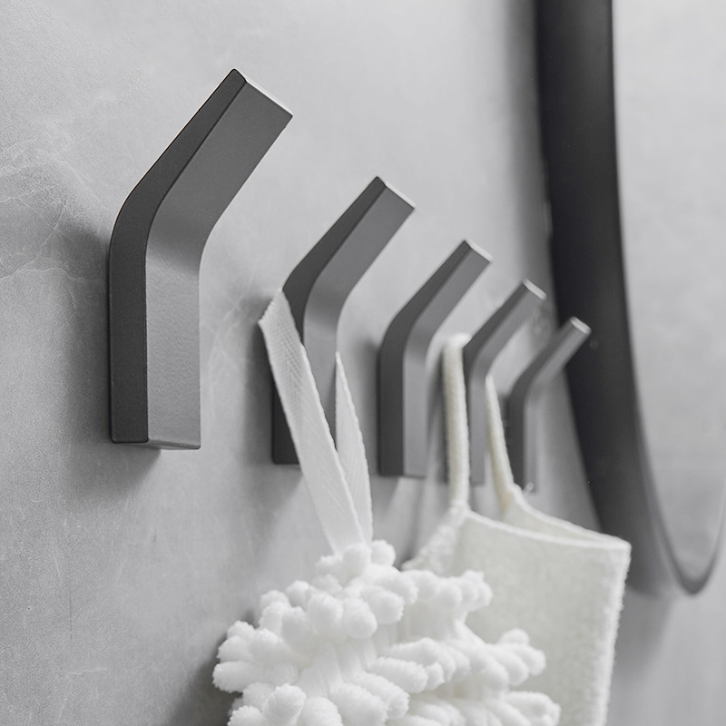 Towel Hook, No-Drill Minimalist Adhesive Wall Hook for Behind the Door, Entryway, Bathroom, Restroom, and Clothes