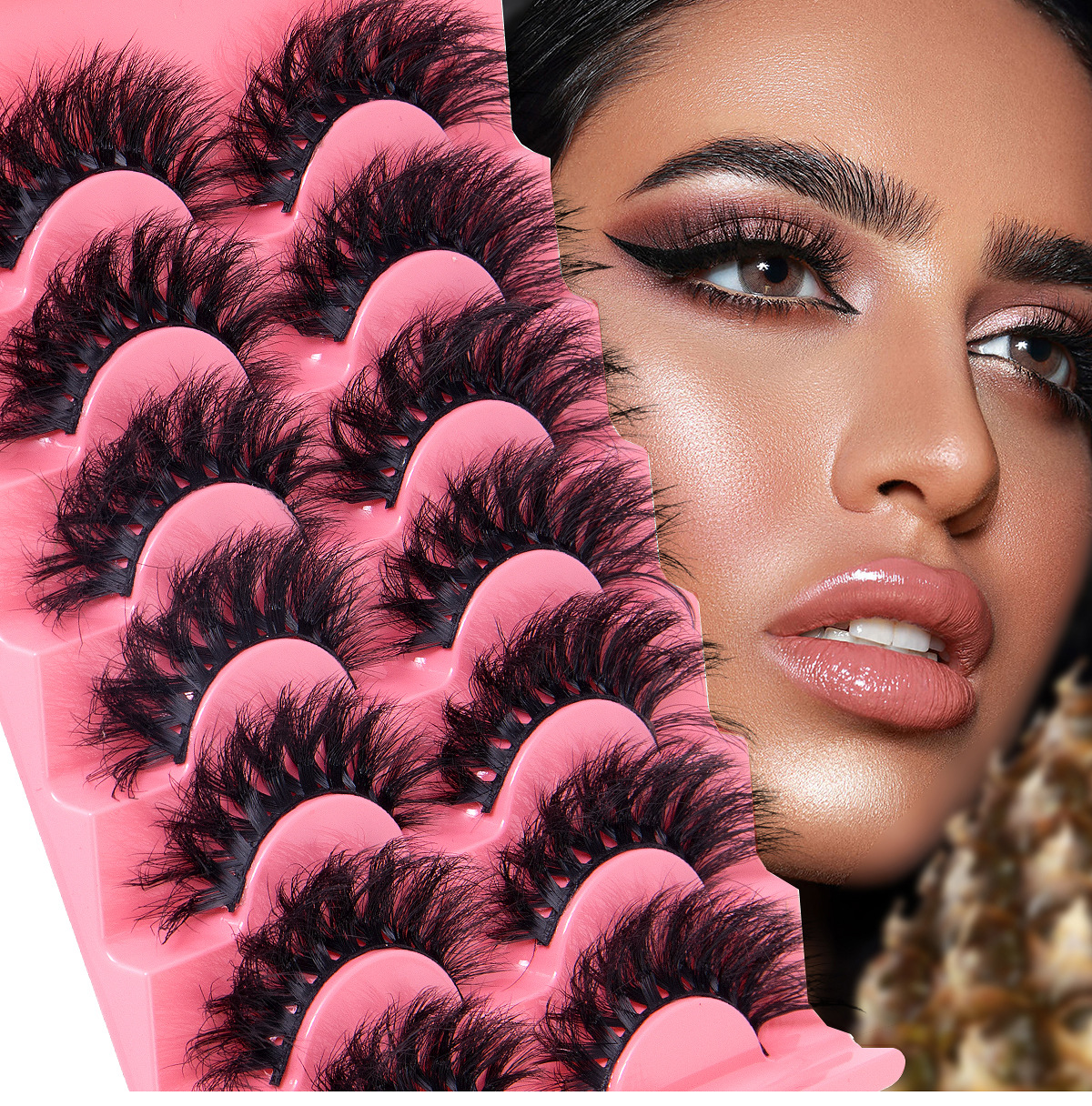 1 Piece Quantity Casual Vacation Solid Color Imitation Mink False Eyelashes 1 Piece