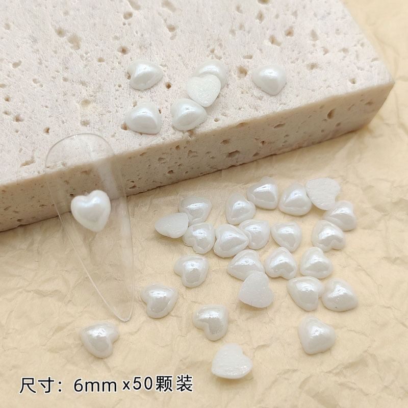 Mini cuidado Blanco Amor corazón diamante clavo celebridad en línea accesorios tridimensionales decoración joyería de uñas corazón caliente fondo plano