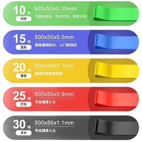 TPE Elastic Band Yoga Resistance Band Fitness Squat with Glute Lift Circle Exercise Training Pull-up Band