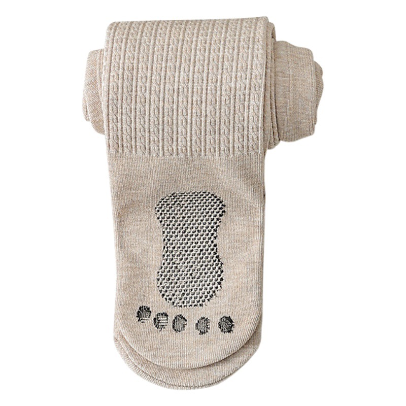 Leggings de patrón de cáñamo para niñas con suela de grafeno adelgazante de primavera anti-pilling otoño pantimedias forradas de vellón para niños