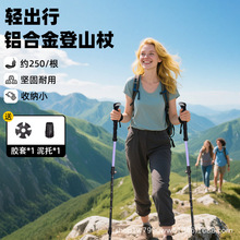 户外登山杖内外锁超轻伸缩拐杖专业爬山装备棍男女儿童杖徒步手杖