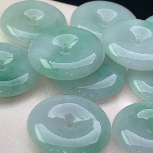 Myanmar Natural Jade A-Grade Jewelry Jewelry Floating Flower Safety Buckle Jade Pendant Unisex