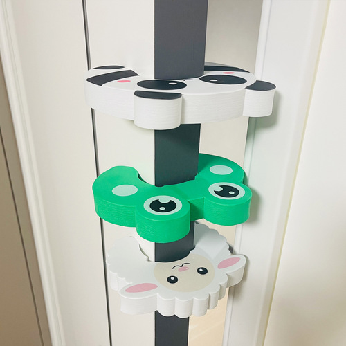 Door handle anti-collision pad + door card combination EVA thickened cartoon door card door gear children's safety anti-clip hand door card