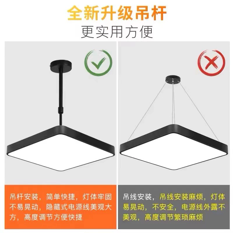 LED-купол квадратная потолочная лампа для гостиной дачи, креативное освещение для коммерческого использования