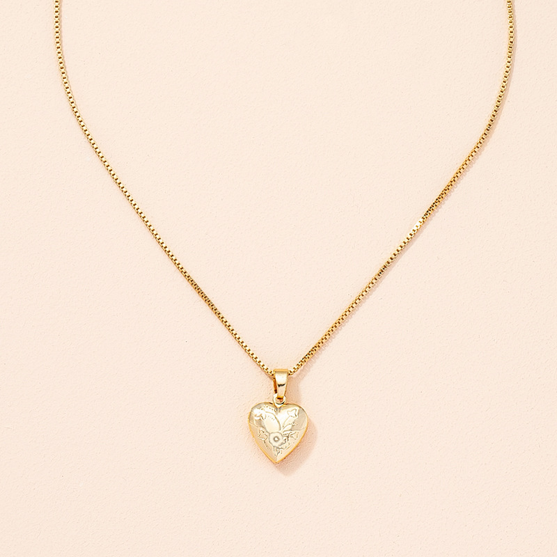 wholesale jewelry simple heart pendant necklace Nihaojewelry