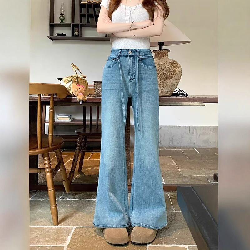 Stretchy Flared Jeans for Women, New Spring and Autumn High-Waisted Plus-Size Loose Slimming Bootcut Wide-Leg Pants Stretchy Flared Jeans for Women, New Spring and Autumn High-Waisted Plus-Size Loose Slimming Bootcut Wide-Leg Pants