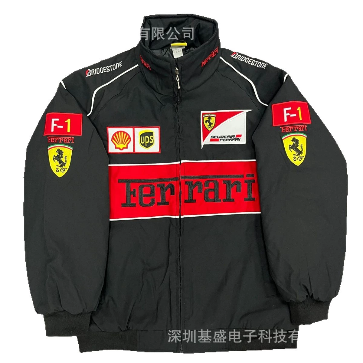 Пуховик (Ferrari) с длинным рукавом, с вышивкой, европейский стиль, на заказ, размеры S–XXL