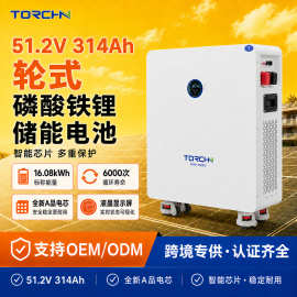 轮式51.2V314Ah储能锂电池BMS家用太阳能光伏备用锂电池16kWh度电
