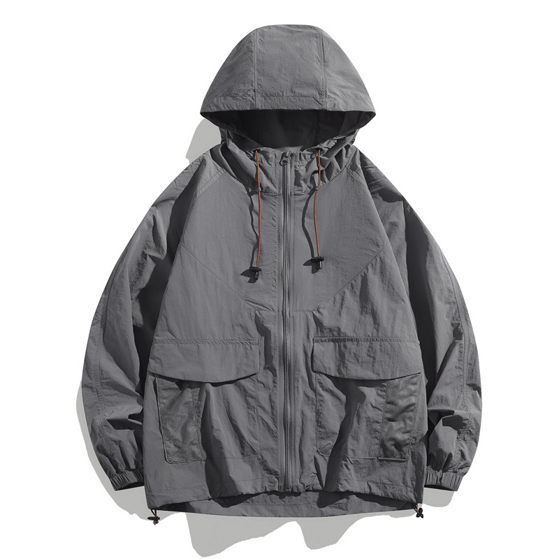 Ropa de protección solar Ropa de protección solar de nailon con capucha Ropa de piel Pareja de hombre Verano ultrafino Piel de pesca al aire libre transpirable image 10