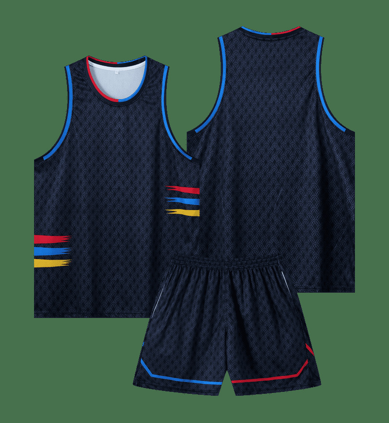 traje de baloncesto americano personalizado juego de entrenamiento masculino rápido secado transpirable camiseta de hombro estrecho impresión logotipo uniforme de equipo