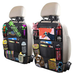 Temu Amazon cross-border bestseller Car multi-function seat storage bag Car seat back organizer bag anti-kick pad