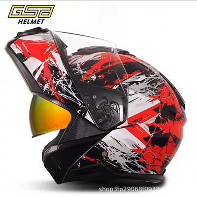 Bluetooth Full-Face Helmet, Suitable for | Motorcycle Helmet Headset - red-graffiti-cycling-gift-pack-brand-exclusive-m-54-55-if-your-face-is-widefat-take-one-size-larger