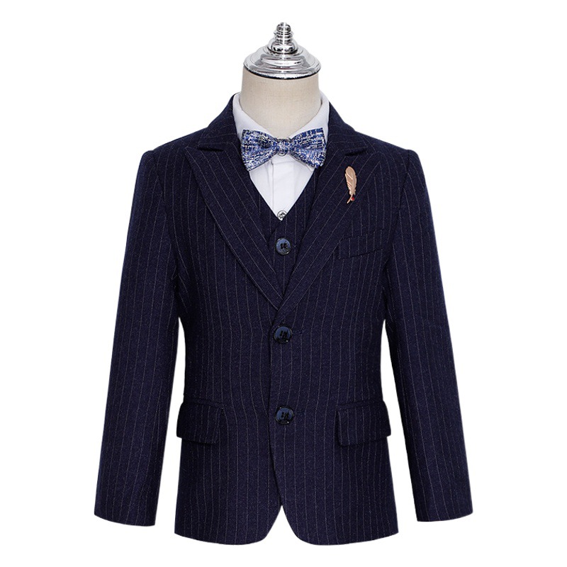 Children's Suits, Autumn and Winter Suits, Handsome British Style Performance Dresses, Boys' Wedding Flower Girl Speech Piano Performance Clothes