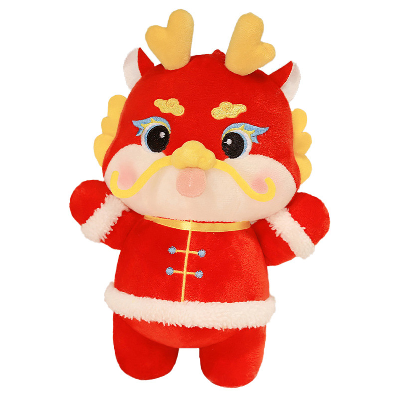 Lucky Dragon Doll Dragon año mascota juguete de peluche Año Nuevo Zodiaco Dragon Doll regalo anual regalo de la reunión