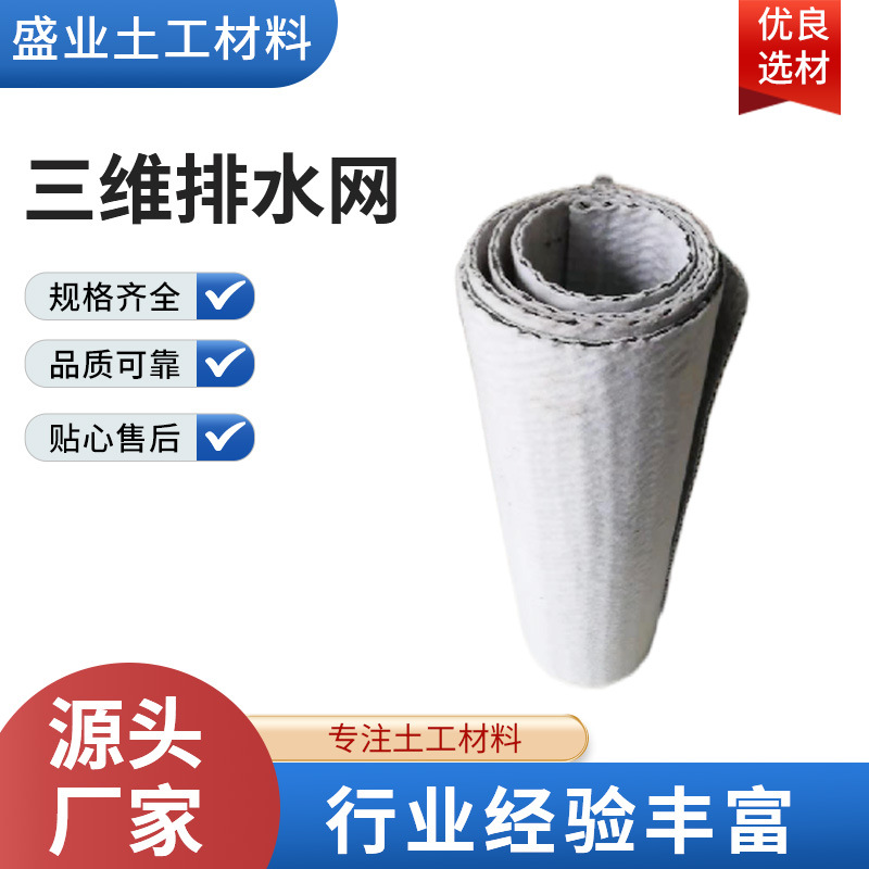 厂家供应4米三维排水网 垃圾填埋场反滤铁路隧道工程复合排水网