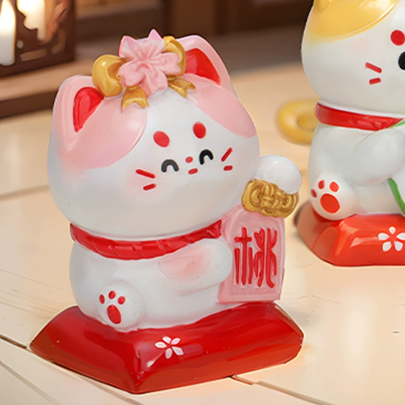 Новый милый питомец-фигура котенок стикеры Meow, защитная коробка, творческие настольные украшения, декоративные подарки на праздники