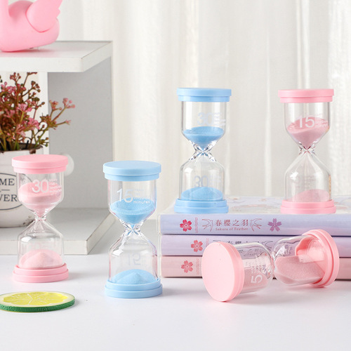 Macaron small hourglass for children 1/3/5/10 minute hourglass brushing teeth reading timer ornament creative gift