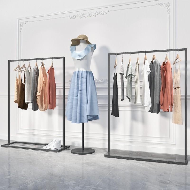 Tienda de ropa de mujer simple Zhongdao estante de exhibición para la venta de ropa tipo de piso estante de exhibición medio